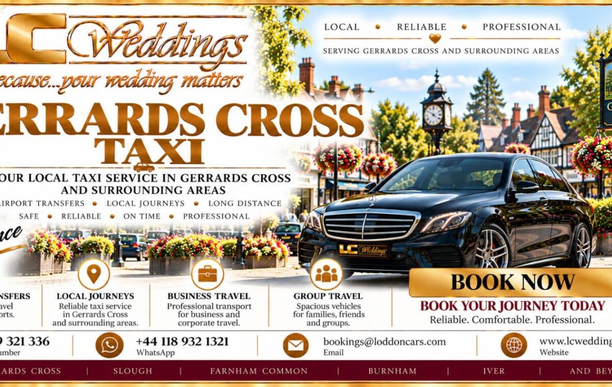 Gerrards Cross taxi for local and wedding transport