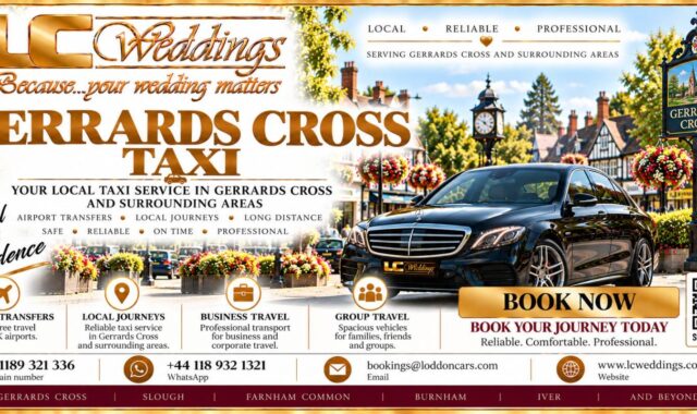 Gerrards Cross taxi for local and wedding transport