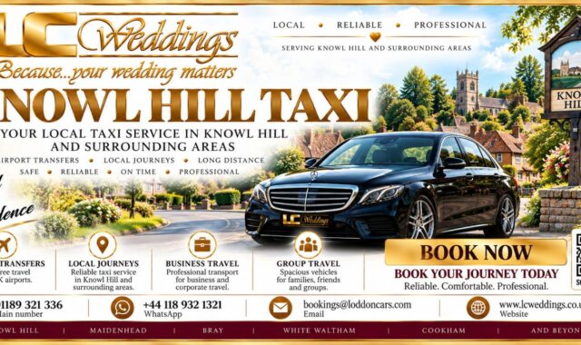 Knowl Hill taxi for local and wedding transport
