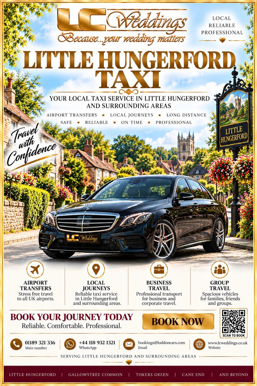 Little Hungerford taxi for local and wedding transport