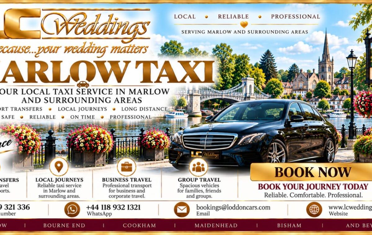 Marlow taxi for local and wedding transport