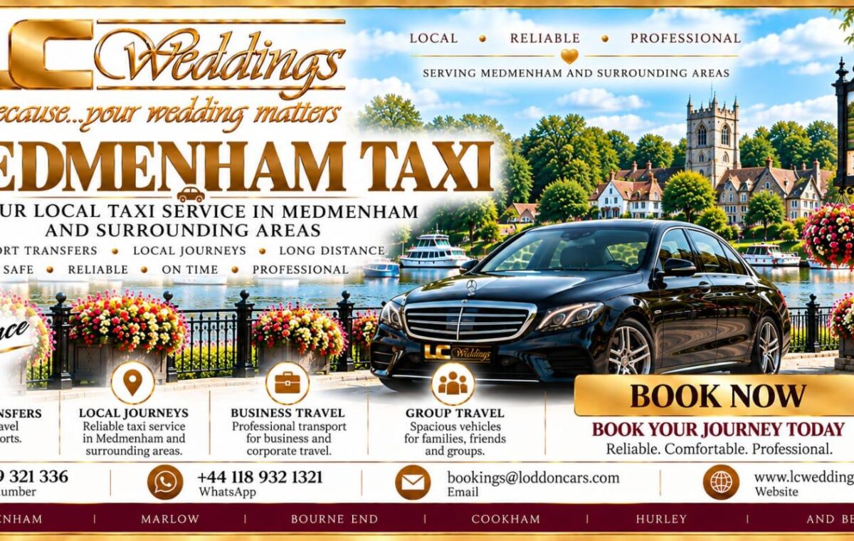 Medmenham taxi for local and wedding transport