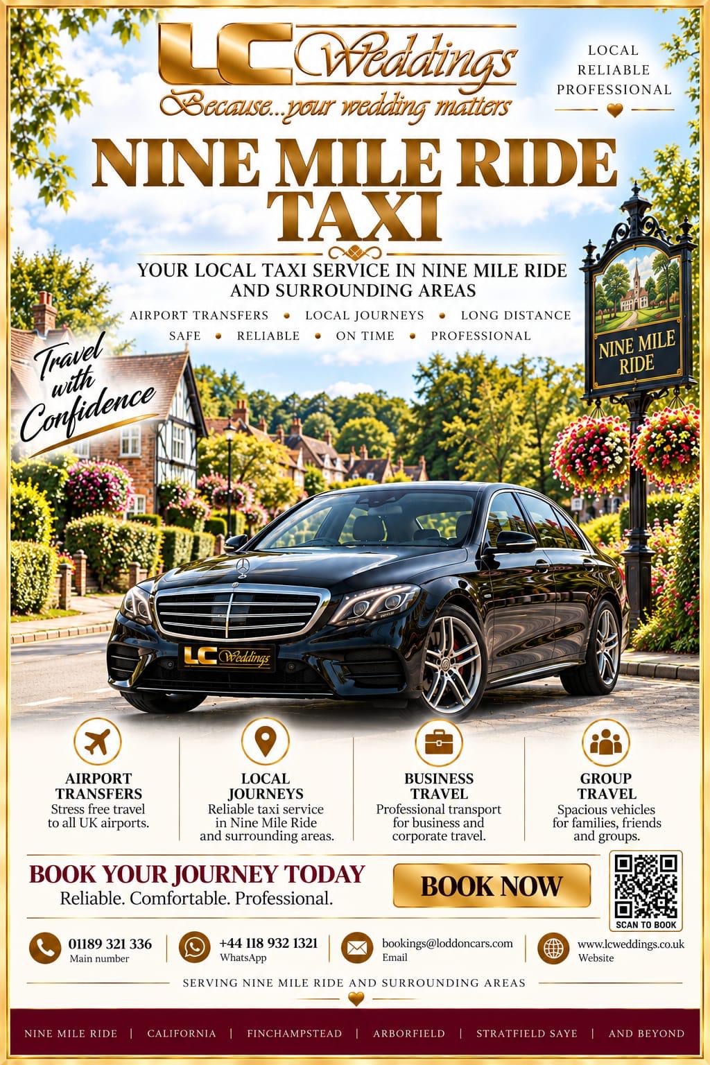 Nine Mile Ride taxi for local and wedding transport