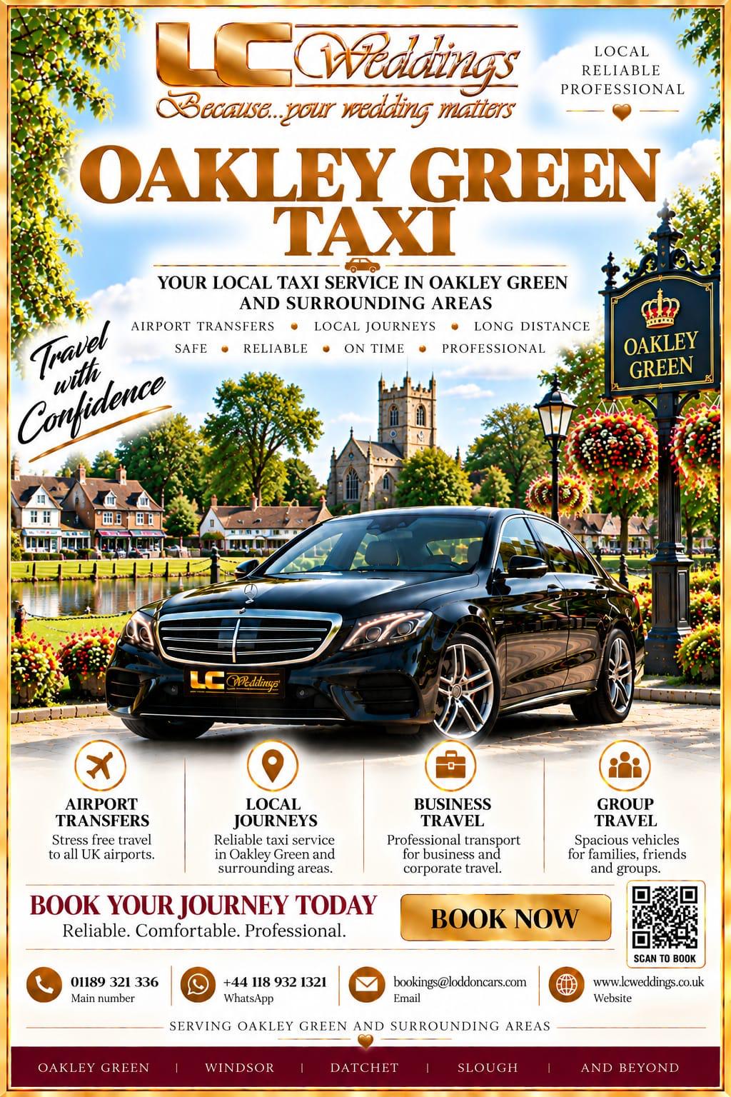 Oakley Green taxi for local and wedding transport