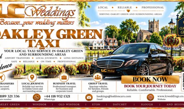 Oakley Green taxi for local and wedding transport