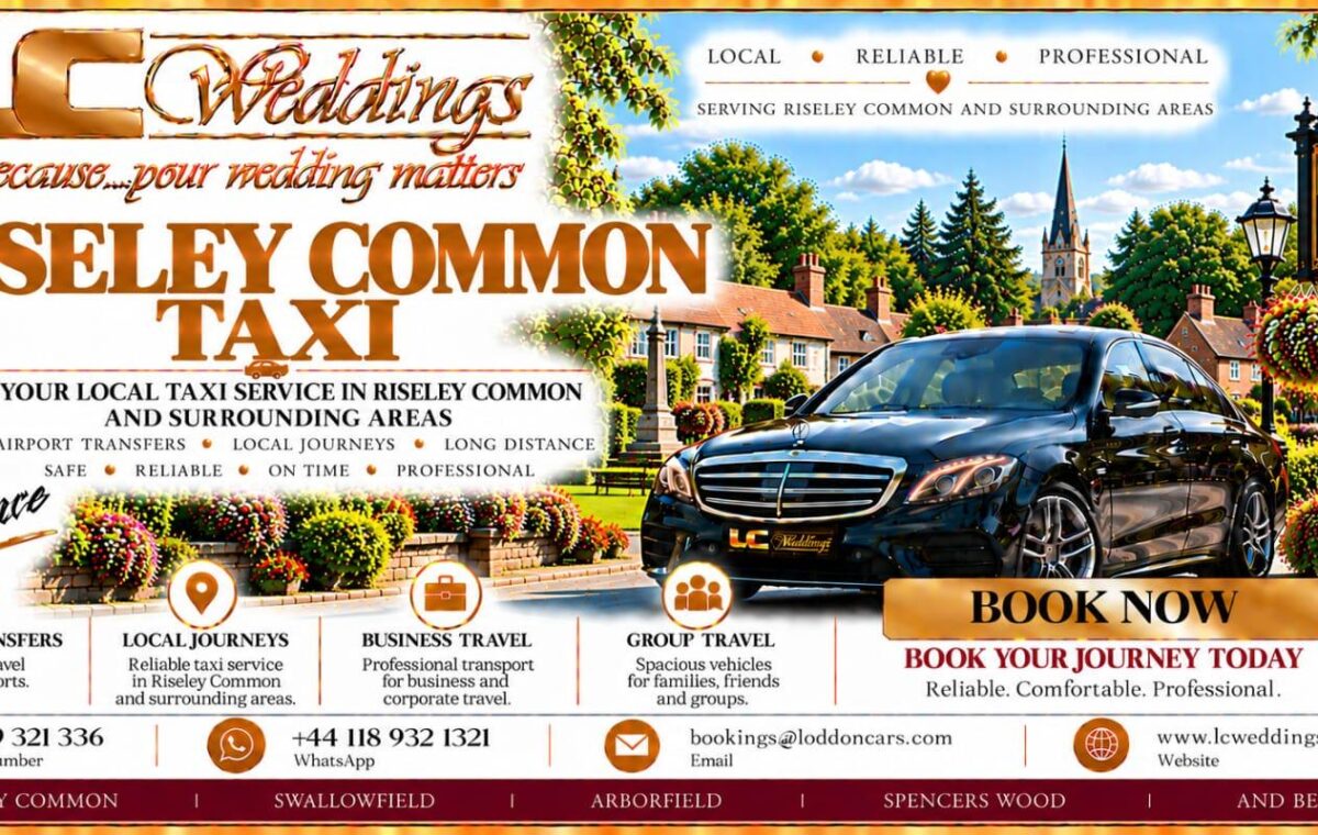 Riseley Common taxi for local and wedding transport