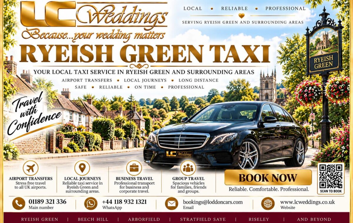 Ryeish Green taxi for local and wedding transport