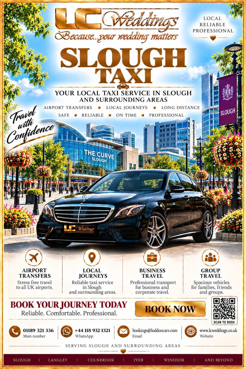 Slough taxi for local and wedding transport