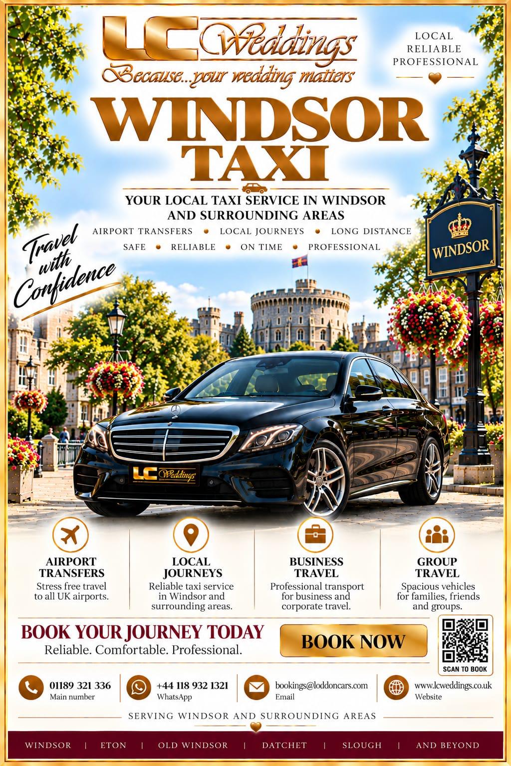 Windsor taxi for local and wedding transport